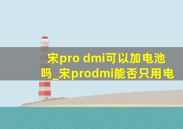 宋pro dmi可以加电池吗_宋prodmi能否只用电